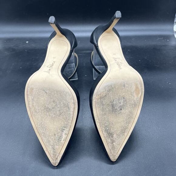 Sam Edelman Harlow womens black Leather Point Toe Ankle Strap heels size 10M - Picture 7 of 7